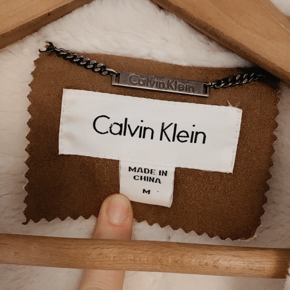 Calvin Klein Suede Fur Jacket - Picture 9 of 10